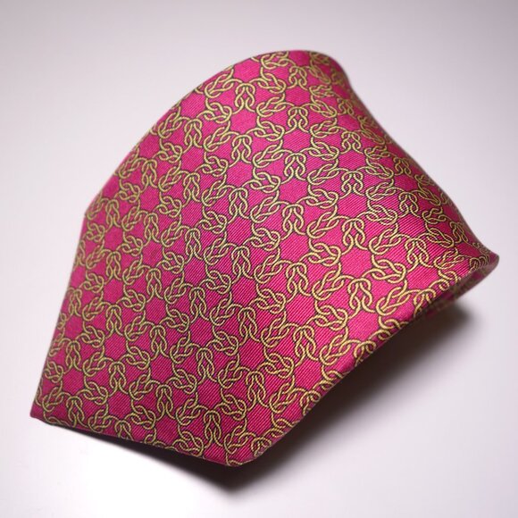 Hermes Paris Equestrian 100% Silk Tie Made In France - Picture 2 of 8